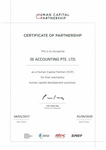 3E Accounting Human Capital Partnership Certificate