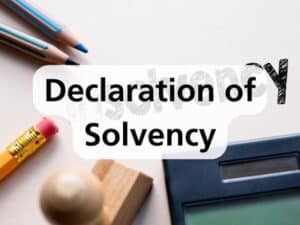 Declaration of Solvency - Business Compendium